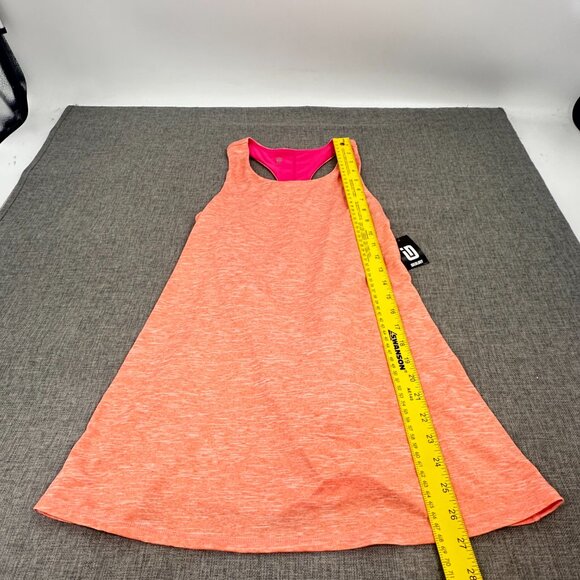 NEW! Kids Ideology Sport Romper Dress Large Orange Hot Pink Round Neck Racerback - Picture 8 of 11